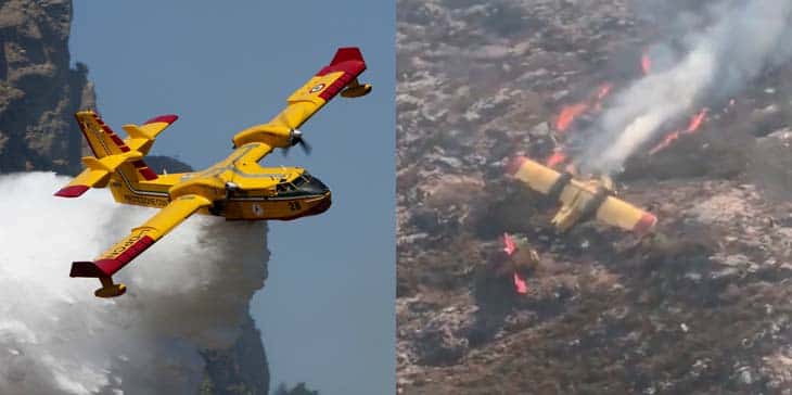Avião Canadair cai ao combater incêndio no Gerês