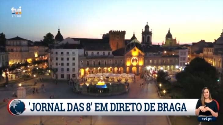 Jornal das 8 da TVI transmitido desde Braga para o país e o mundo