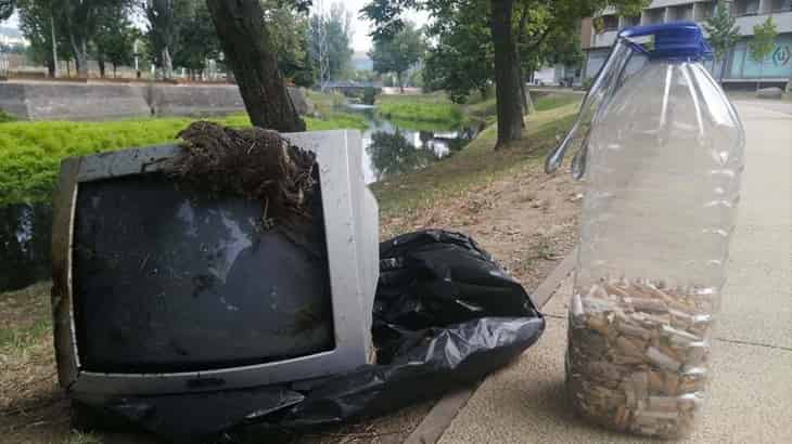 Televisão e milhares de beatas encontradas no Rio Este em Braga