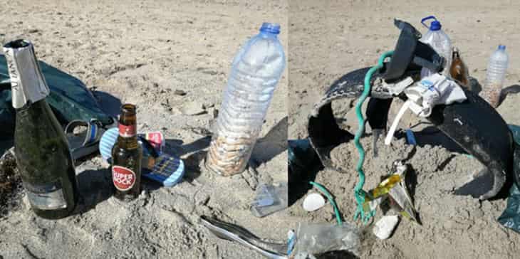 Mais de 400 beatas e 200 litros de lixo apanhados na Praia de Apúlia