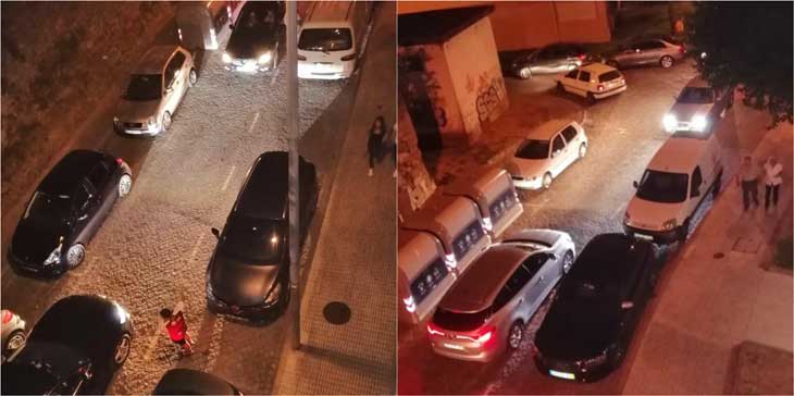Estacionamento abusivo em Braga causa discussão na via pública
