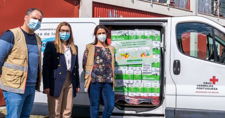 Mercadona doou 5 toneladas de alimentos à Cruz Vermelha de Braga