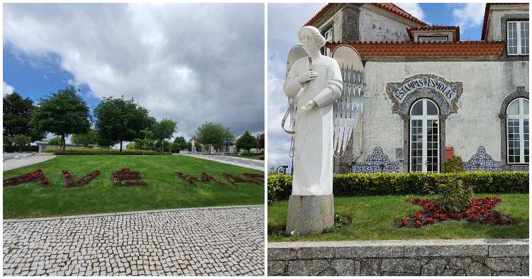 Begónias ornamentam jardins do Santuário do Sameiro em Braga