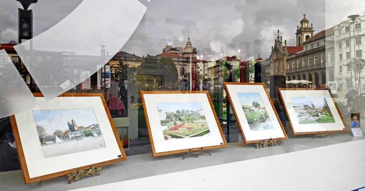 Posto de Turismo recebe exposição "Braga em Aguarelas"