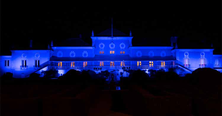 Palácio de Belém iluminou-se de azul para assinalar Dia Mundial da Diabetes