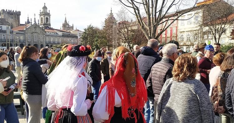 Tocadores de concertinas levaram alegria ao centro da cidade de Braga