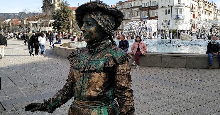 Tocadores de concertinas levaram alegria ao centro da cidade de Braga