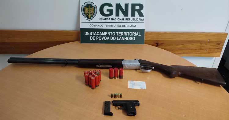GNR de Amares apreende armas a idoso de 82 anos