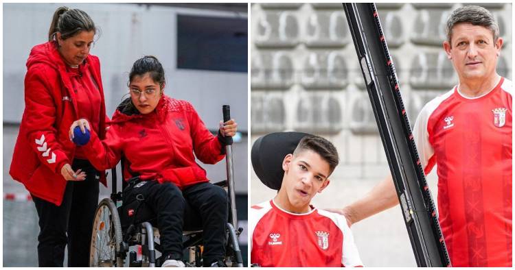 Beatriz Leite e Luís Costa do SC Braga no Campeonato do Mundo Jovem de Boccia