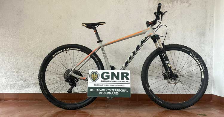 GNR recupera bicicleta furtada em Braga no ano passado
