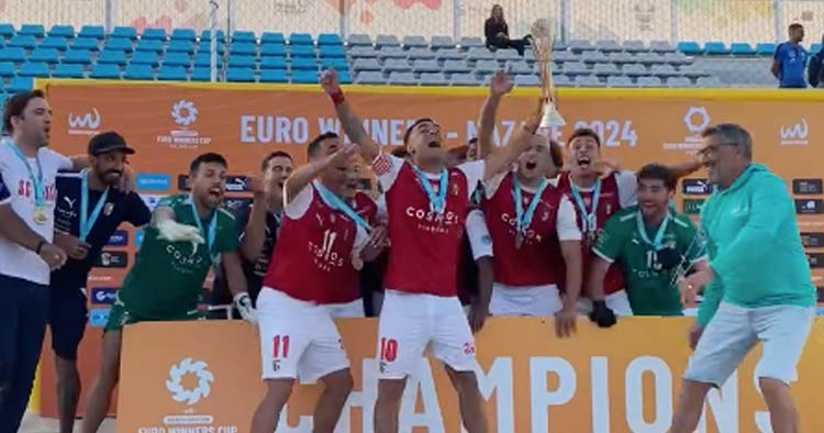 SC Braga sagra-se campeão europeu de futebol de praia