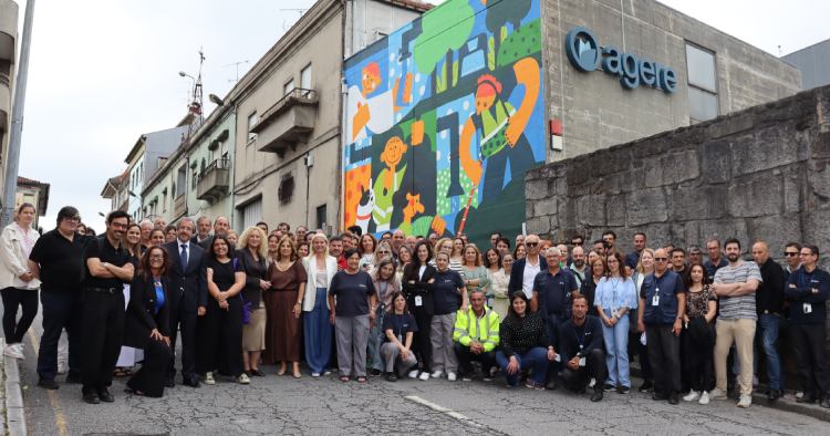 Braga: AGERE inaugura mural em homenagem aos colaboradores