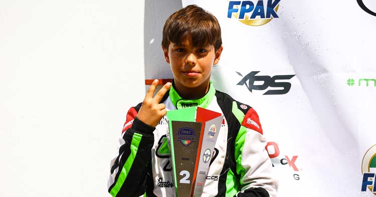 Miguel Martins em segundo lugar no Campeonato de Portugal Rotax
