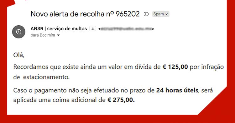 Recebeu um e-mail da ANSR? É fraude