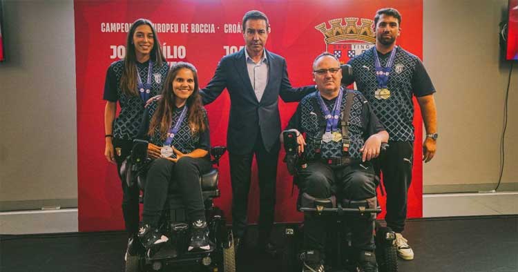 SC Braga homenageou Joana Pereira e José Abílio Gonçalves
