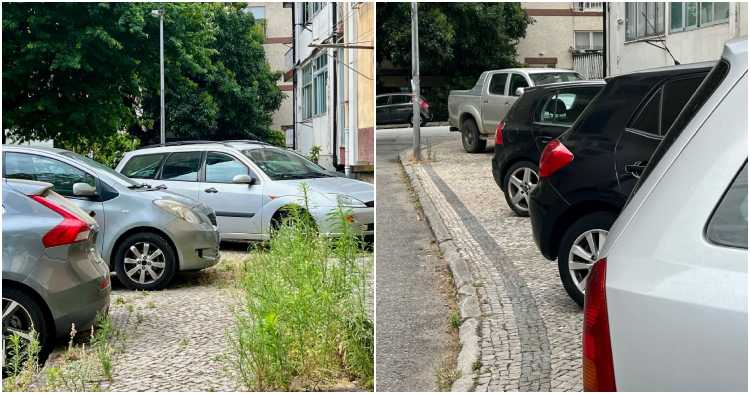 Carros estacionados em cima de passeios em Braga revoltam moradores