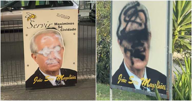 Braga: Vandalizam cartazes do candidato independente a Maximinos, Sé e Cividade