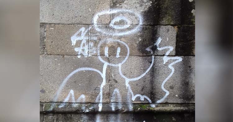 Vandalizam Sé de Braga com pichagem