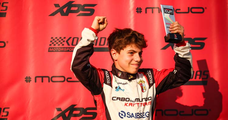 Kiko Correia sobe ao pódio na estreia na categoria Júnior Max na Rotax Cup