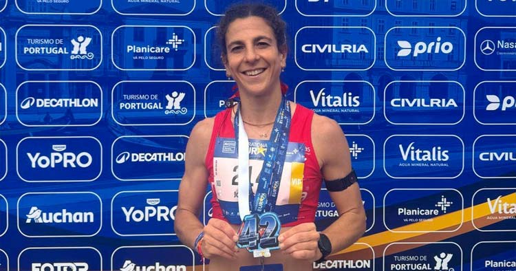 Vanessa Carvalho do SC Braga em 2.º lugar na Maratona da Europa