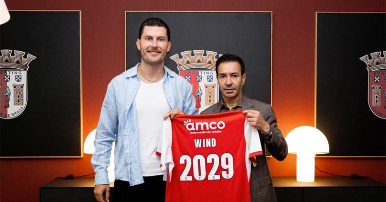 SC Braga garante internacional dinamarquês Jonas Wind a custo zero