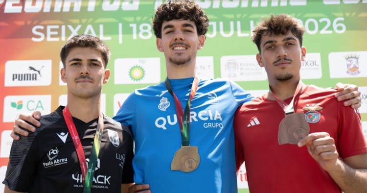 Diogo Vaz do Vitória SC conquista prata nos 200 metros no Nacional sub-23