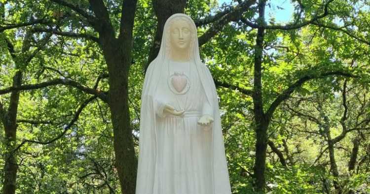 Estátua do Sagrado Coração de Maria regressa ao Jardim do Sameiro após restauro
